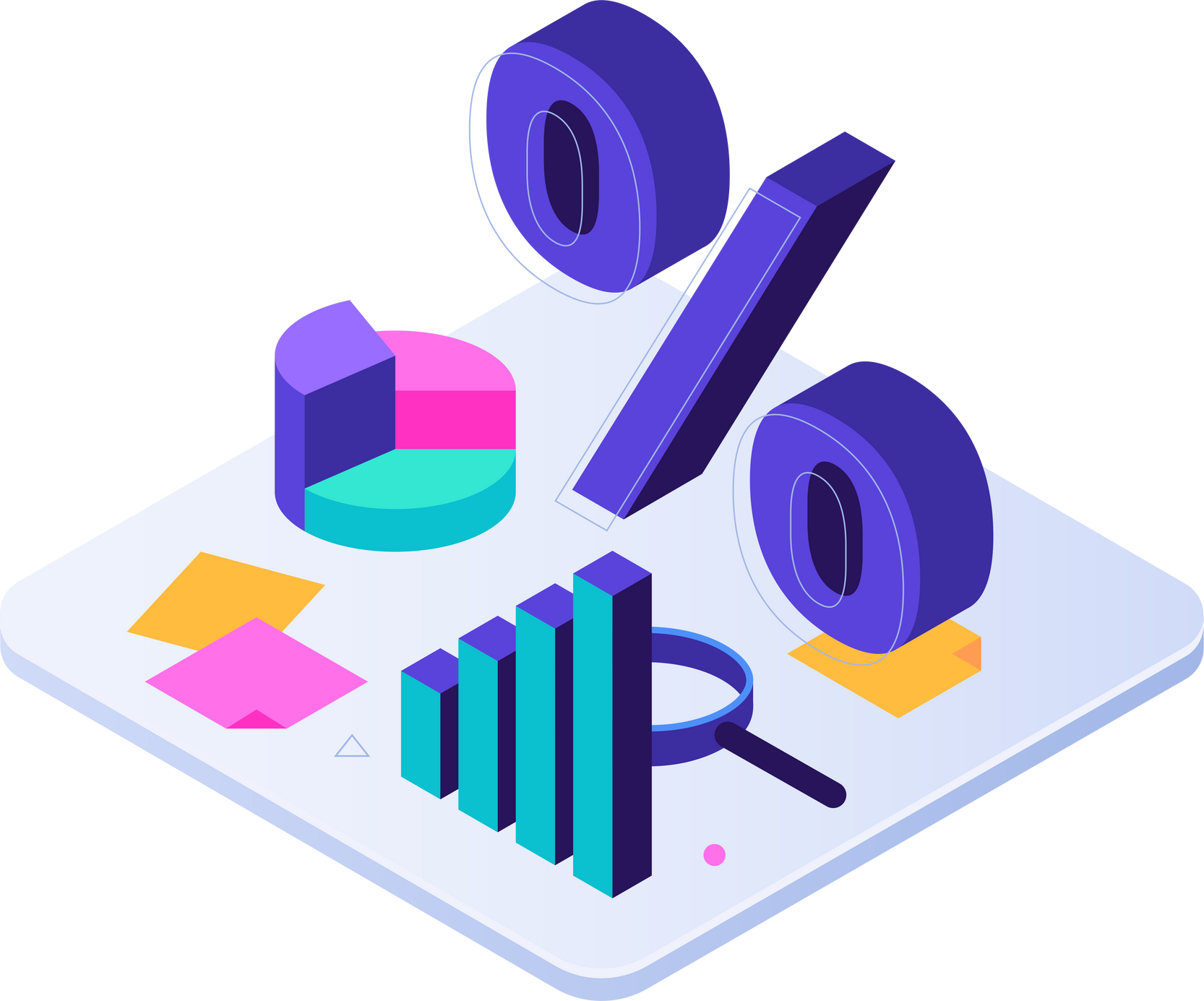 Financial Audit Isometric Business Illustration Concept