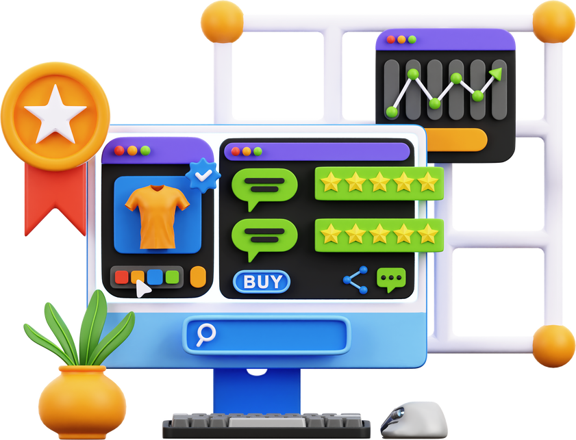 3D E-Commerce Product Review Interface