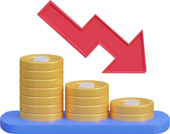 3D Finance Loss Illustration